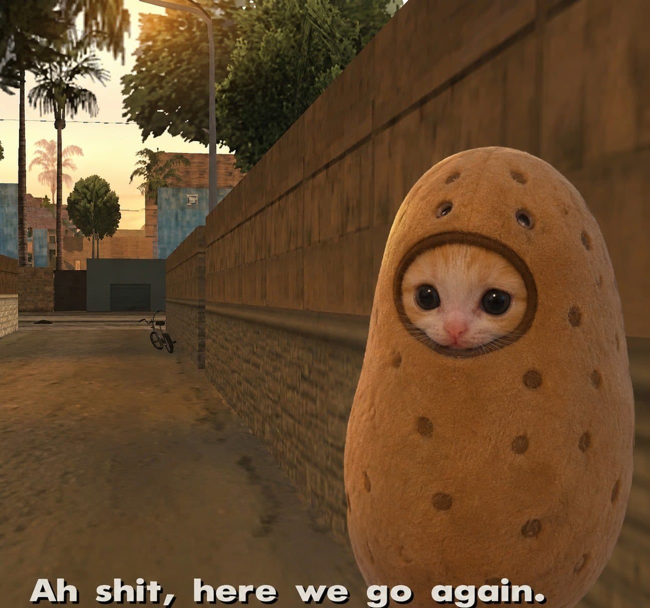 Potato in a GTA scene